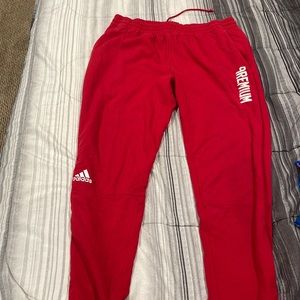 Adidas Premium red Athletic sweats